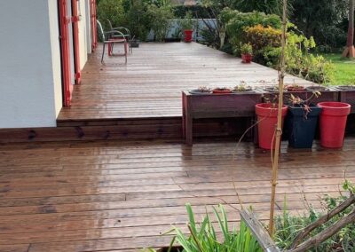 creation d'une terrasse en bois de pin du nord à Talmont Saint Hilaire